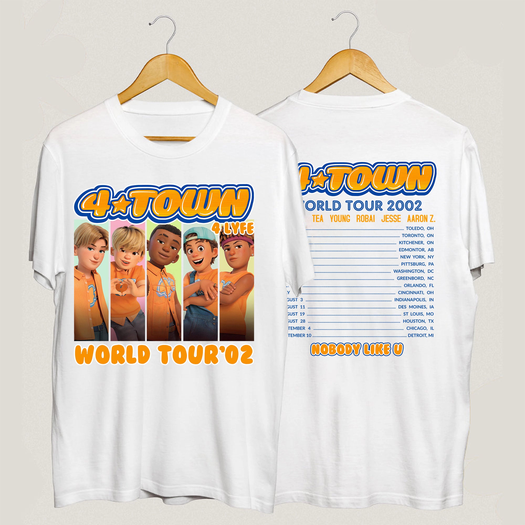 Turning Red 4*TOWN 2002 Tour Double Sided T-Shirt