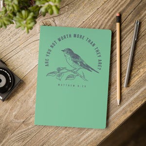 Eres más valioso Cuaderno de tapa blanda (con impresión interior de tu nombre), cuaderno para escribir cartas, cuaderno para reuniones, cuaderno para convenciones de JW