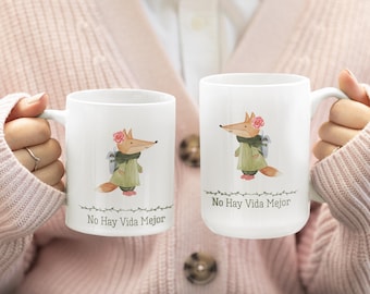 Taza JW Spanish Fox: Taza de Café de Cerámica "No Hay Vida Mejor"