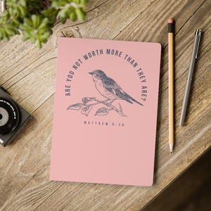 Eres más valioso Cuaderno de tapa blanda (con impresión interior de tu nombre), cuaderno para escribir cartas, cuaderno para reuniones, cuaderno para convenciones de JW