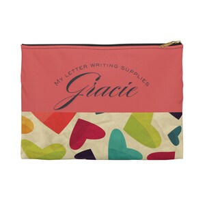 Personalized My Letter Writing Supplies Accessory Pouch, jw gifts, jw pioneer gifts, letter writing gifts, jw Spanish gifts