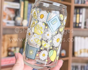 Limonade Bücher Dose Glas Tasse