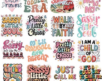 Retro Toddler PNG Bundle: Kids Shirt Sublimation Designs (Digital Download)