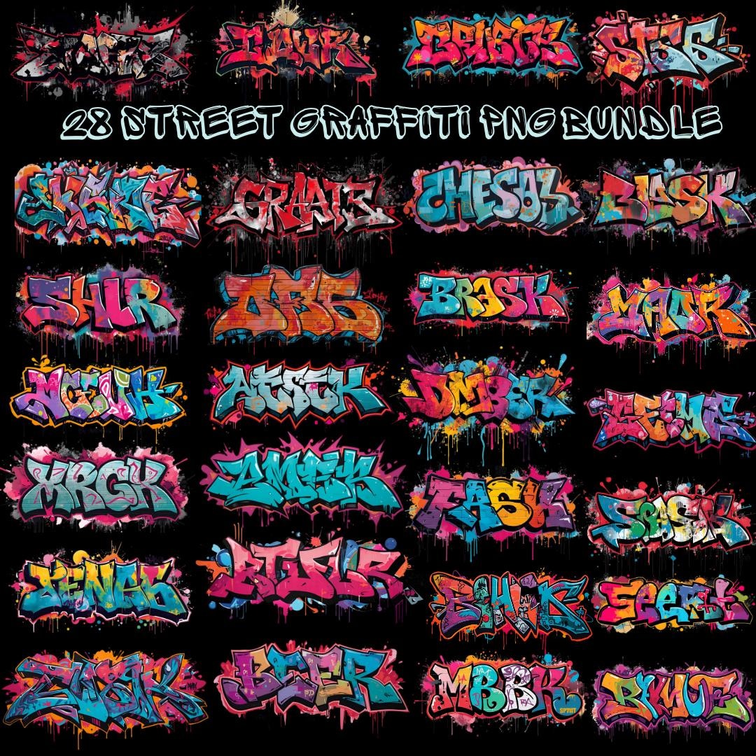 Street Graffiti PNG | Urban Street Art Graphics (digital Instant ...