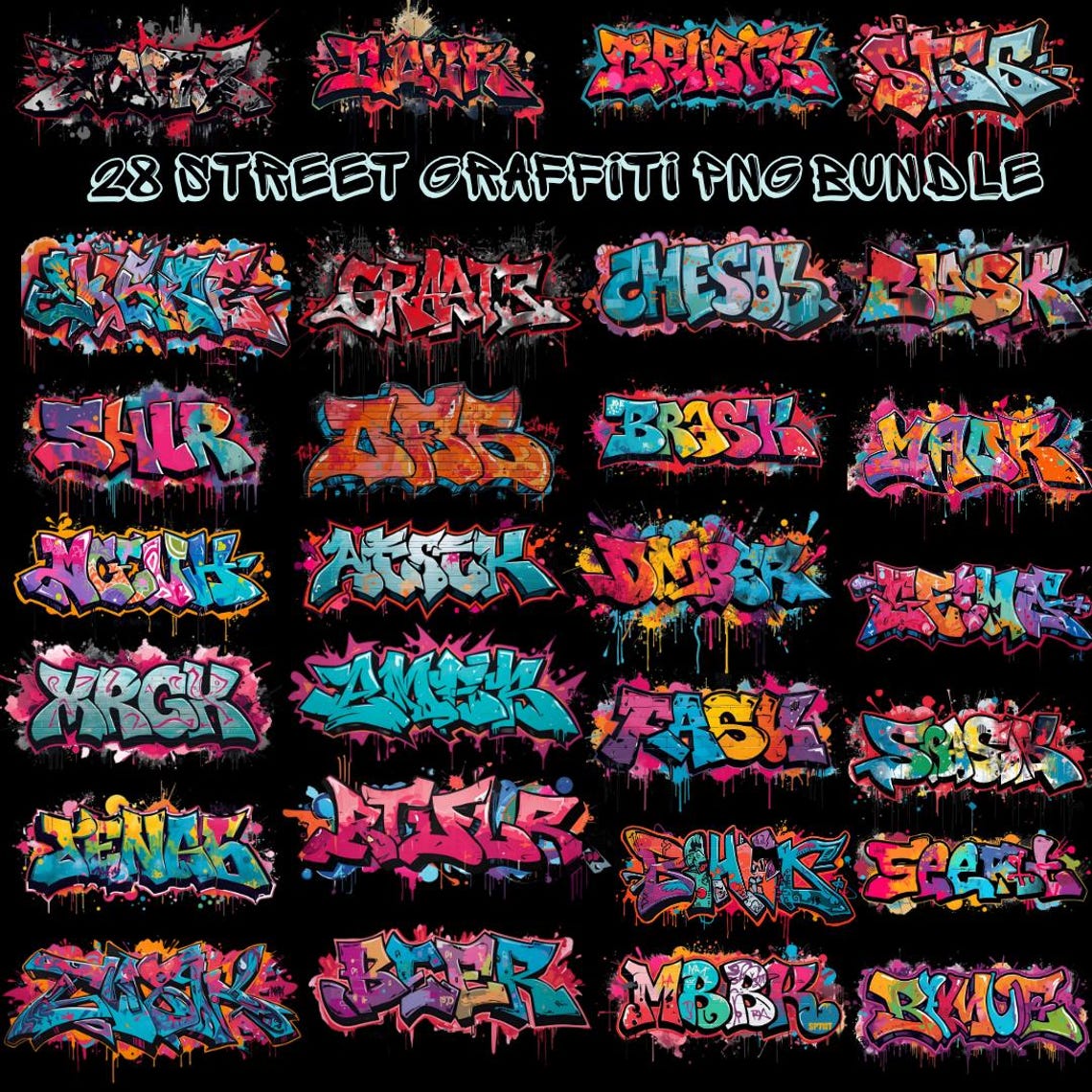Street Graffiti PNG | Urban Street Art Graphics (digital Instant ...