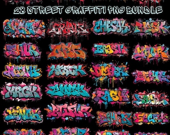 Street Graffiti PNG |  Urban Street Art Graphics (Digital Instant Download)