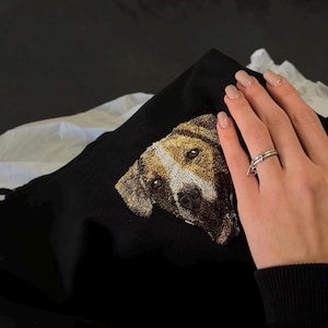 Dog Memorial Gift Dog embroidery sweatshirt, Custom Embroidered Dog Hoodie - Personalized Sweatshirt for Dog Lovers, Cozy Pet Apparel