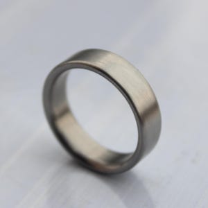 Minimalist Titanium Ring: Brushed Finish Wedding Band