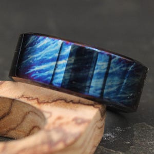 Colorful Titanium Ring Flame Anodized Titanium Wedding Band Titanium Ring for Men titanium Tings Titanium Band titanium Wedding Ring