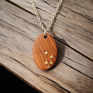 5 Year Anniversary Gift for Her Wood Necklace for Women Wood Jewelry Wooden Gift