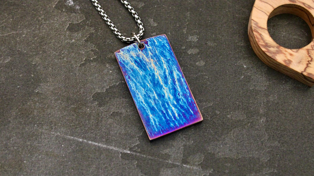 Colorful Titanium Pendant Necklace: Anodized Rainbow Jewelry - Etsy