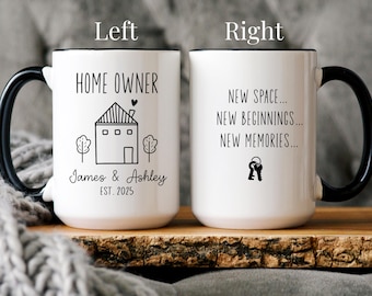New Home Owner Mug, Personalized New Home Gift, Realtor Gift, Home Warming Gift, First Home Gift, Gift for New Homeowner, Our First Home Mug