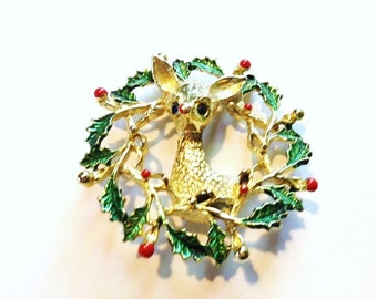 Vintage Rudolph the Red Nosed Reindeer Brooch