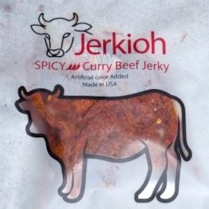 Jerkioh Spicy Curry Beef Jerky – Vietnamese Gourmet Snack | High Protein, Gluten-Free, Asian Street Food Flavor