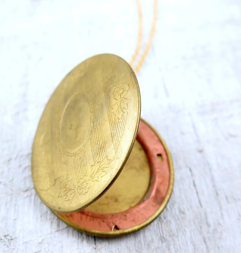 Vintage Locket Necklace With Photo Photo Locket Necklace Etsy