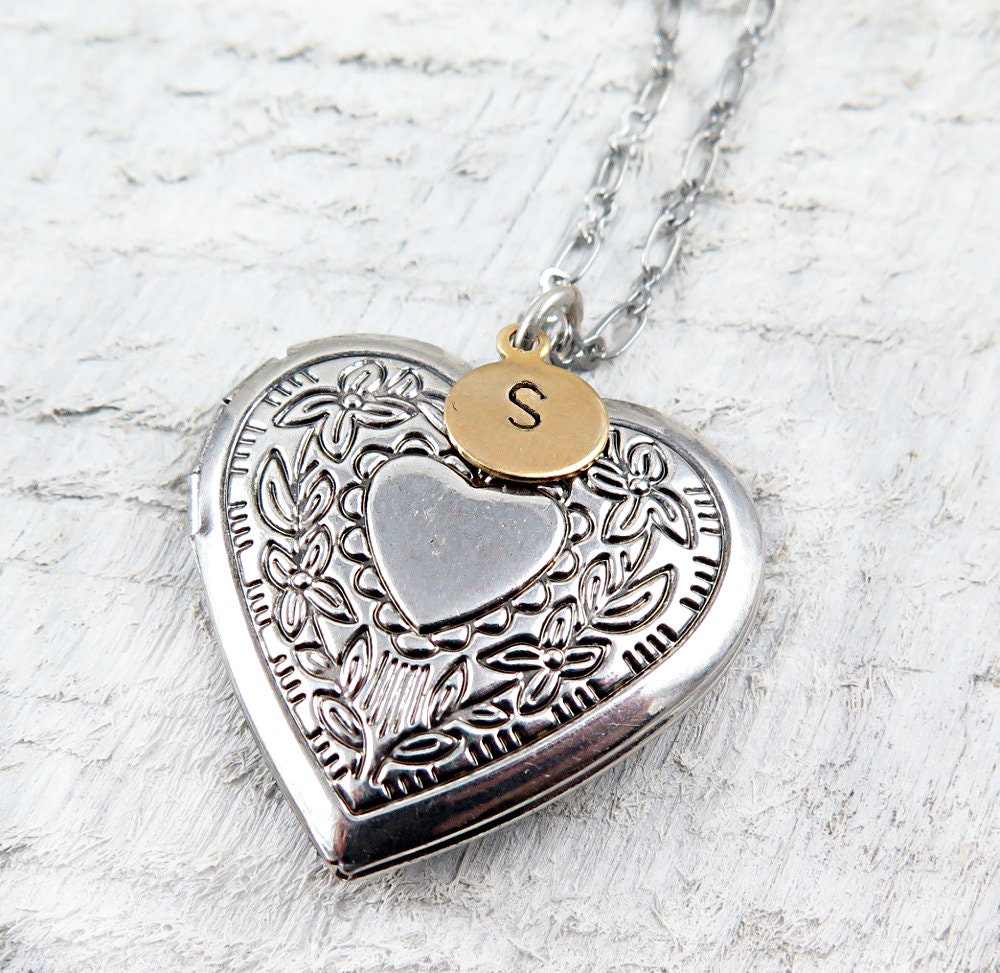 Heart Locket Necklace Silver Sterling Silver Extra Large Heart