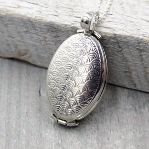 Silver Photo Locket Necklace: Family Album Jewelry, Holds 4 Photos
