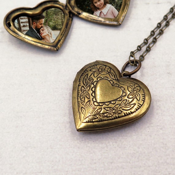 Gorgeous HEART Gold Filled Sterling Vintage Locket - Ruby Lane