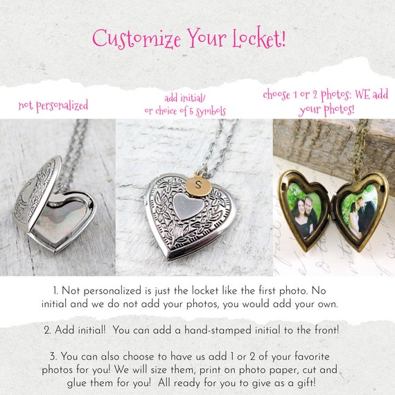 ISWAKI Silver Heart Photo Locket Necklace Holds Pictures Love Jewelry Engraved “Always in My Heart” Gifts for Girls Women