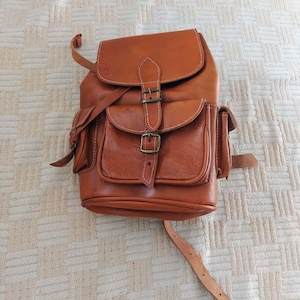 Moroccan leather backpack, Handmade backpack, leather backpack, Vintage Morocco Leather Bag, Handmade Travel Bag Ethnic, Unisex Backpack.