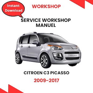 Citroen C3 Picasso Repair Manual PDF – 2009 to 2017 Service Guide Download