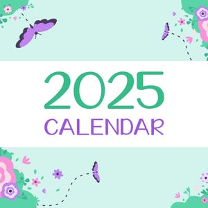 Calendario 2025 – Calendario de pared artístico / Impresión digital moderna