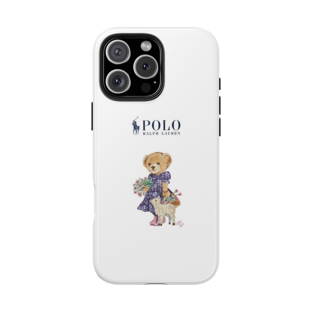 Cute Polo Bear Tough Phone Case, Coquette Phone Case, Gift for Her
