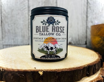 Heritage Tallow Sun Cream • Grass-Fed Tallow, Zinc Oxide, Botanical Oils