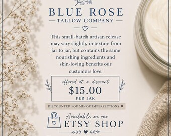 Whipped Tallow Face Cream with Essential Oils • ARTISAN BATCH • Organic Anti-Aging Skincare