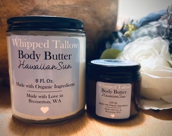Hawaiian Sun Whipped Tallow Body Butter • Organic Rosehip & Apricot Oils