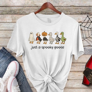 Spooky Goose Halloween Shirt: Funny Kids Costume Tee