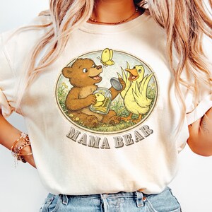 personalized bear duck comfort colors shirt woodland design