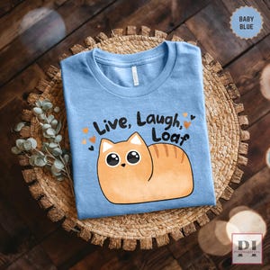 Funny Orange Tabby Cat Loaf T-Shirt: Kawaii Cat Mom Gift