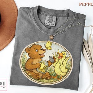 cute animal friends shirt bear duck cottagecore aesthetic