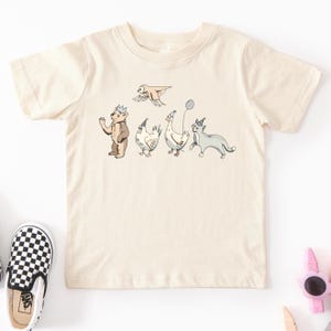 リトルベアキッズシャツ、かわいい幼児用動物Tシャツ、男の子と女の子へのギフト、家族お揃いコーデ、アニメクマTシャツ