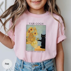 Cute cat lover shirt with sunflower and Irises art design