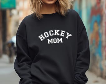 Hockey Mom - Hockey Sweatshirt, Hockey Crewneck Sweatshirt, Hockey Gift, Hockey Mom, Hockey Coach