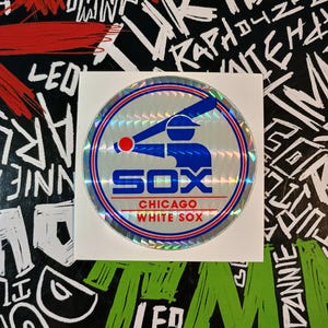 Adesivo vintage para máquina de venda automática Chicago White Sox MLB Prism VTG anos 80