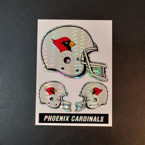 Sticker NFL vintage Phoenix Cardinals Prism Stickers VTG années 80