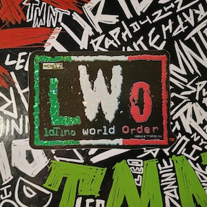 Vintage WCW L.W.O Prism Vending Sticker VTG jaren 90