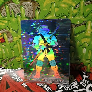 Autocollant holographique TMNT Donatello vintage VTG des années 90