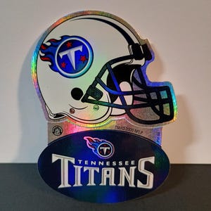 Vintage NFL-sticker Tennessee Titans holografische sticker VTG Y2K