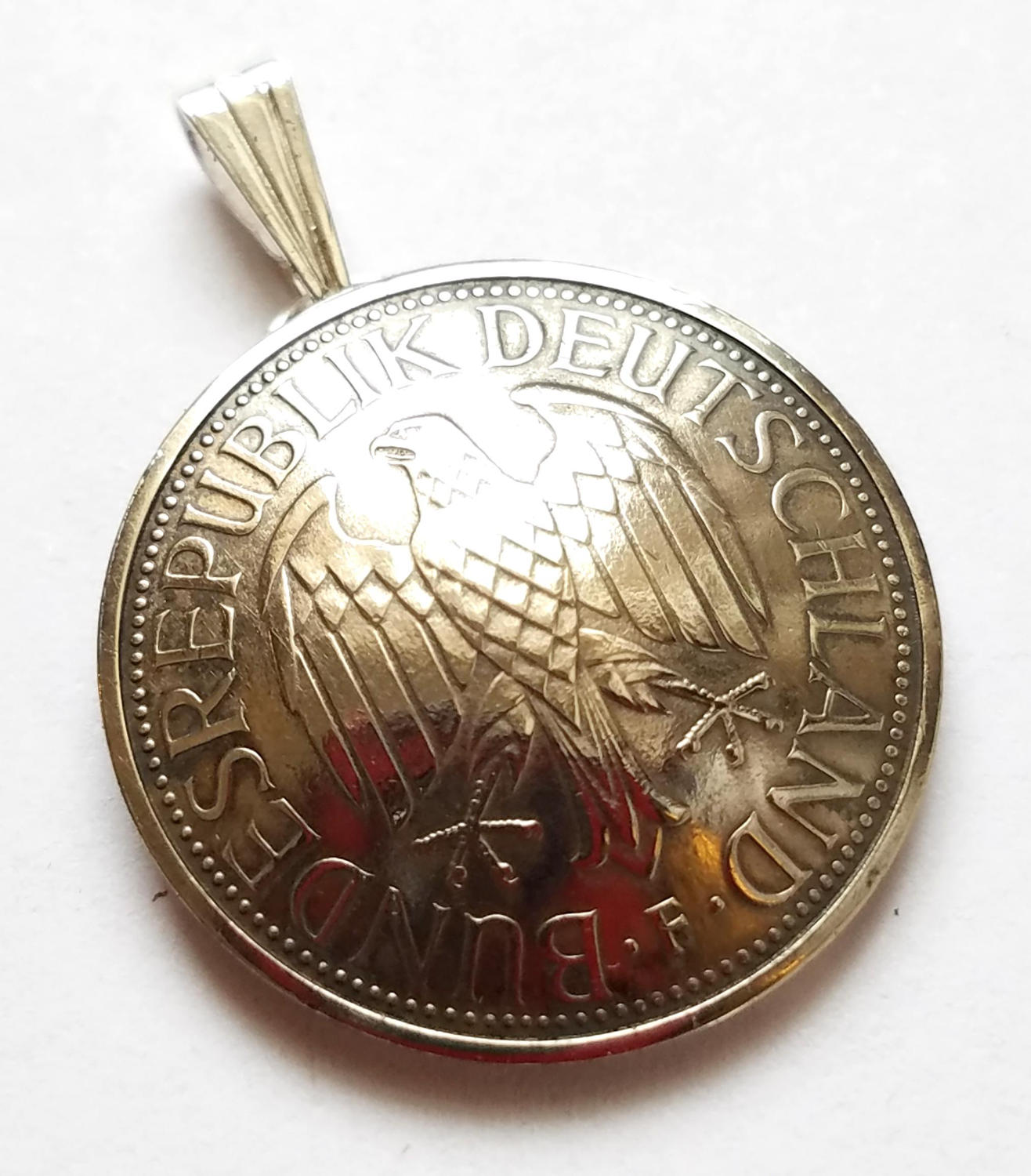 German Coin Pendant 1 Deutsche Mark 