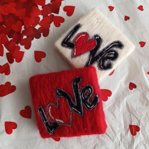 Handmade Felted Soap: Wool Wrapped Love Gift
