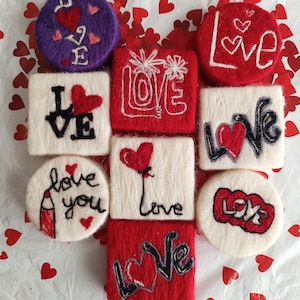 Handcrafted Felted Soap: Unique LOVE Design, Valentine&#39;s Gift