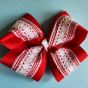 Gingham Bow | Lace Bow | Gingham and Lace Bow