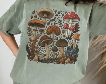Mushroom Graphic T-Shirt, Foraging Tee, Comfort Colors