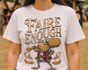 Faire Enough T-Shirt, Renaissance Jester Frog Graphic Tee