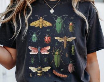 Entomology Graphic T-Shirt, Bug Illustration Tee, Science Clothing