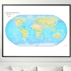 Mapa del mundo imprimible | Fondo de pantalla de mapa político del mundo |  | Descarga digital A0 | Arte mural educativo, mapa del mundo, decoración del mundo, regalo de mapa, mapa